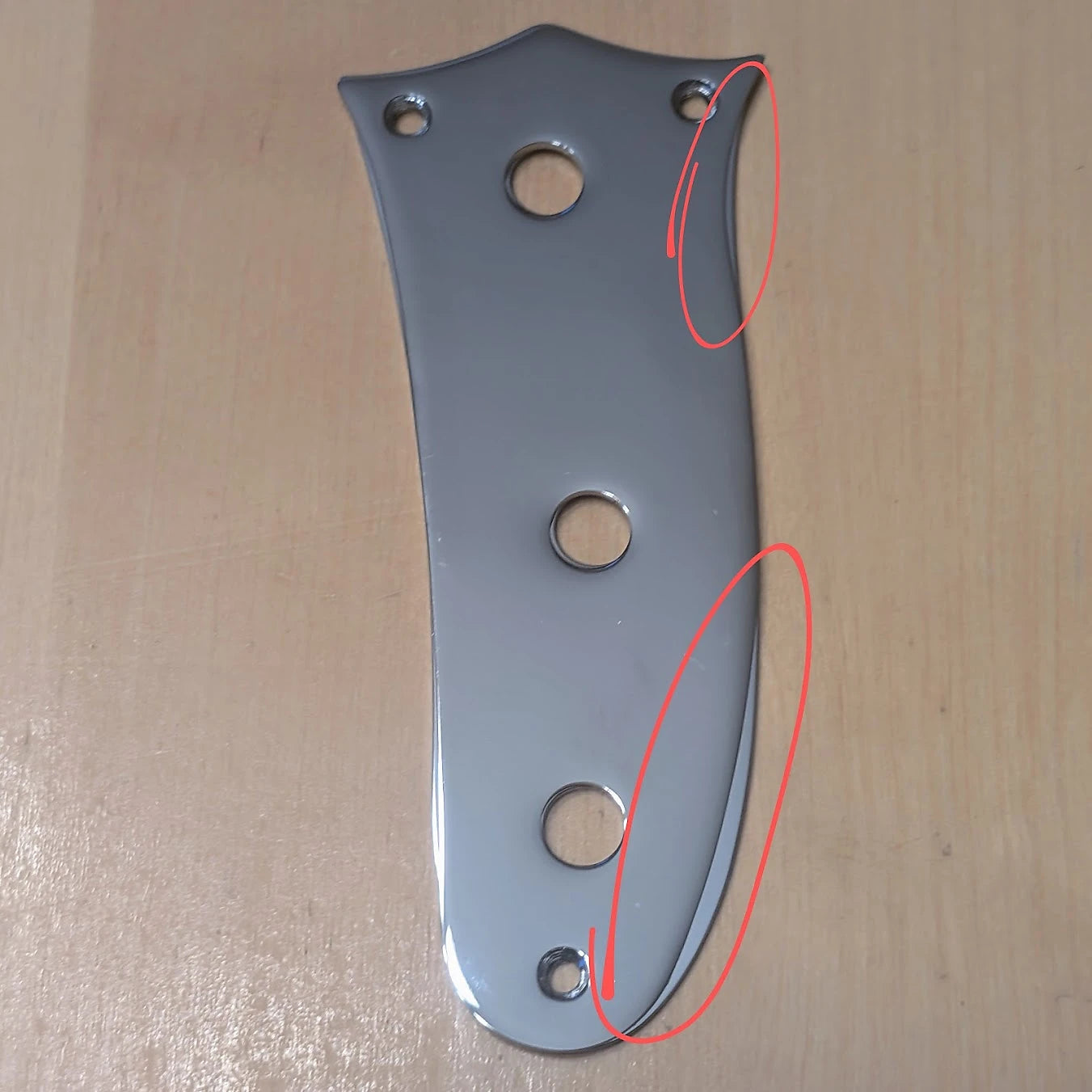 Mustang Control Plate - Chrome - CORRECT SHAPE!